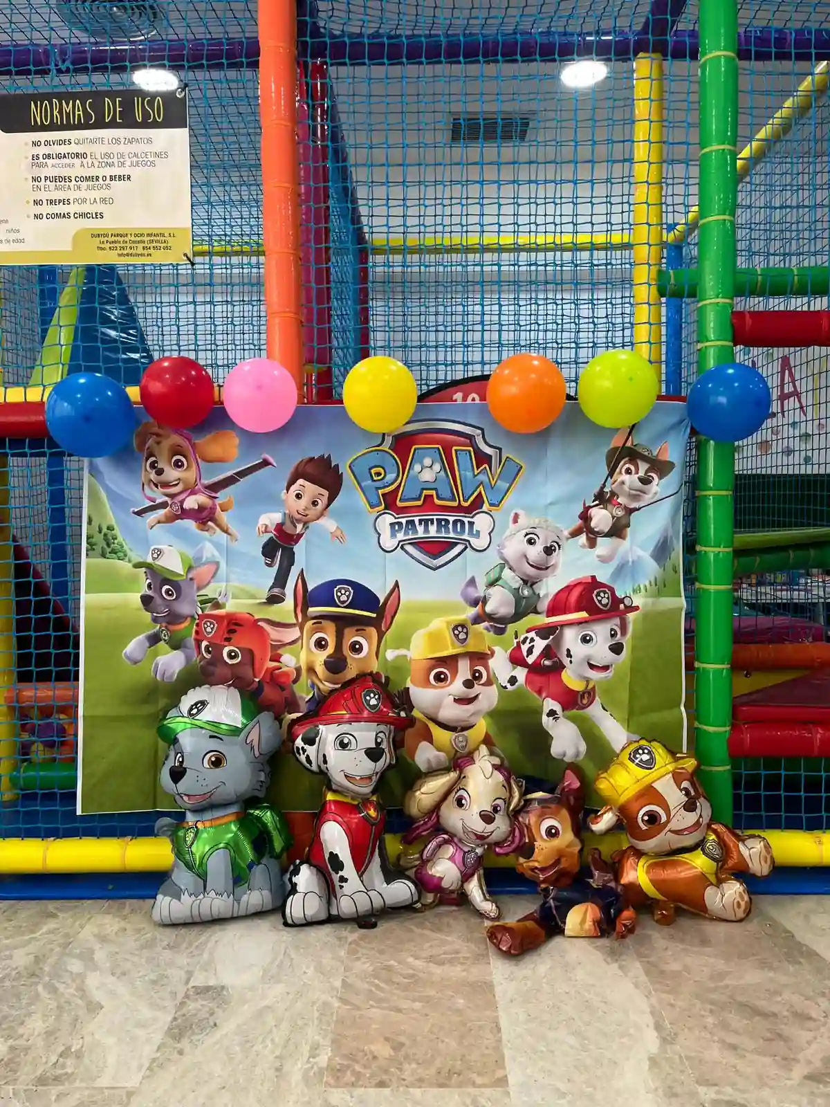 Decoración cumpleaños Patrulla Canina Espacio Kalma